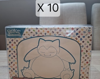 Confezione da 10 custodie morbide semirigide ETB Pokémon di qualità premium, numero di confezioni a scelta