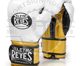 Cleto Reyes Boxing Gloves: Cow Leather Training Sparring Hook-and-Loop Wrist Support