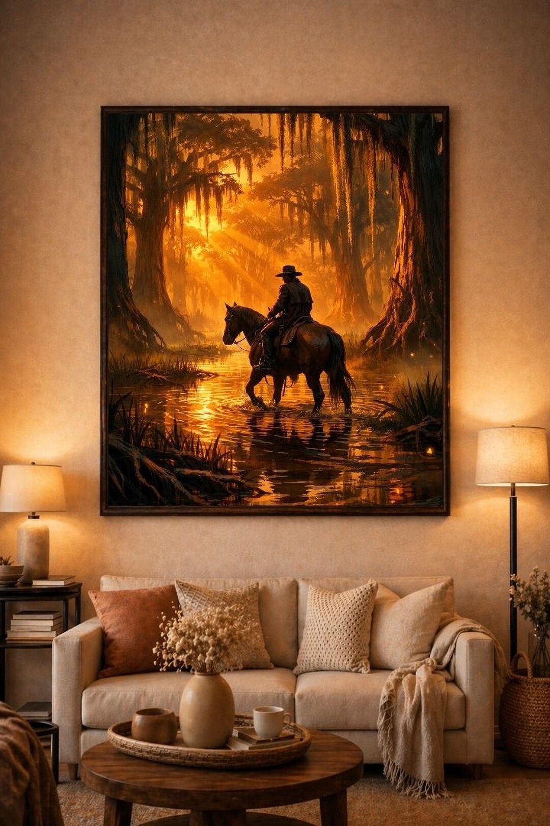 Swamp Rdr2 Collage Arthur Morgan Swamp Poster, RDR2 Cowboy Golden Light Western Wall Art ...