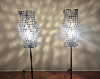 Pair of Tiled Table Lamps