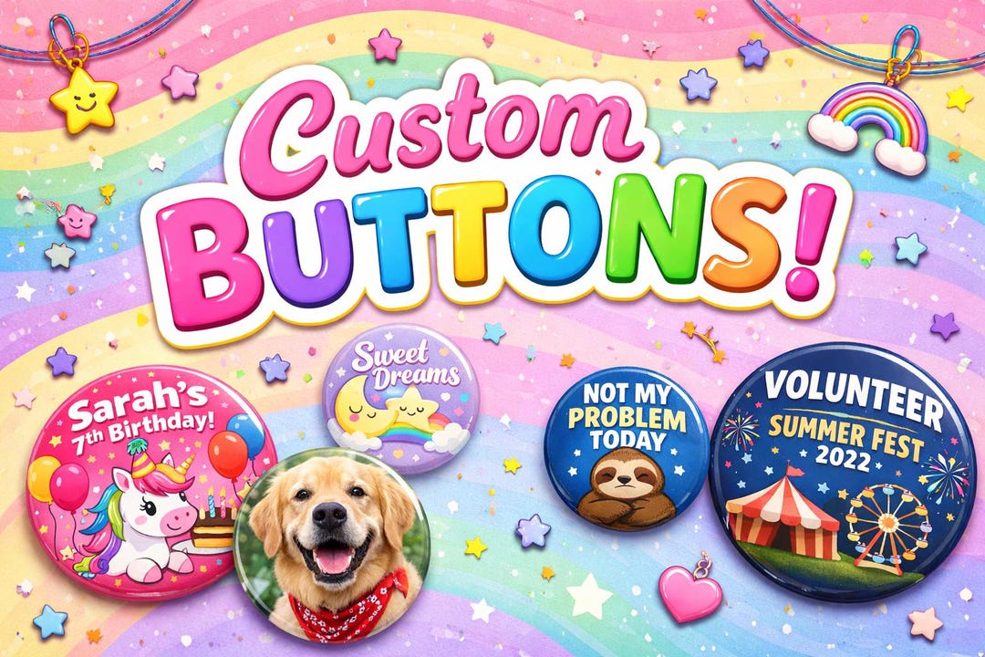 Custom Buttons Made to Order ! - Etsy