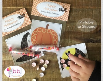 Halloween Treat Goodie Bag Candy Puzzle Smarties Personalized - Printable or Shipped