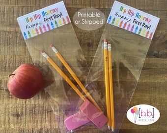 Back to School Treat Bags Personalized - Printable or Shipped