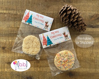 Christmas Treat Goodie Bag Personalized - Printable or Shipped