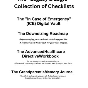 30 Day Downsizing Roadmap | Decluttering Planner, Senior Moving Checklist, Keep Sell Donate Organizer image 11