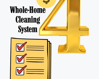 Whole Home Cleaning Checklist | Room-by-Room Deep Clean Planner (PDF)