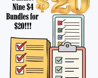Life Admin Bundle | 9 Fillable Organization Checklists (PDF)