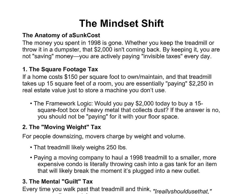 30 Day Downsizing Roadmap | Decluttering Planner, Senior Moving Checklist, Keep Sell Donate Organizer image 4