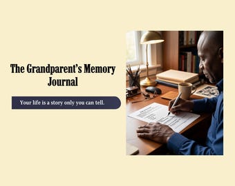 Grandparent Memory Journal | Life Story Workbook, Family History Keepsake, Legacy Writing Prompts for Grandchildren