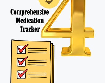 Medication Tracker Log | Medical History PDF, Side Effects Guide (Digital Download)