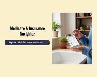 Medicare Plan Comparison Worksheet | Health Insurance Organizer, Medicare Enrollment Planner, Coverage Tracker