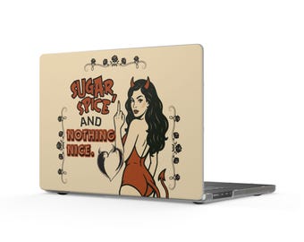 Sugar Spice and Nothing Nice Devil Girl MacBook Pro16 Case | Matte Laptop Cover