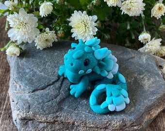Dragon Figurine | Polymer Clay Dragon, Gift Fantasy polymer clay figures, polymer clay animal, clay dragon, Mythical Creature, Miniatures