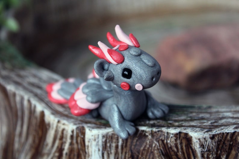 Dragon Figurine Polymer Clay Dragon Gift Fantasy Polymer Etsy