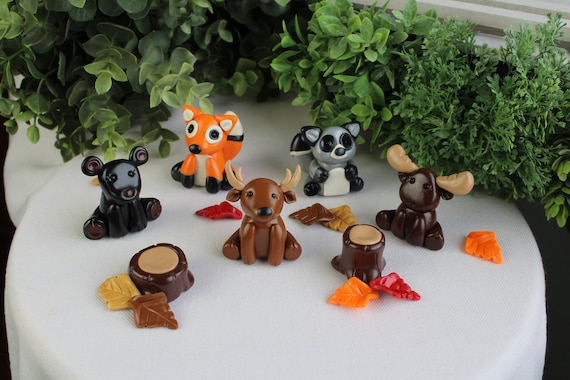 miniature woodland animal figurines