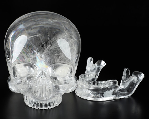 スカルリス クリスタルスカル、6.3インチ クォーツロッククリスタル