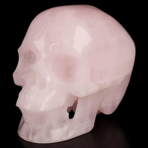 Skullis Kristallschädel, 5,1 &quot;&quot;Afghanistan Jade Hand geschnitzter Kristallschädel, super realistisch, Kristallheilung.&quot;