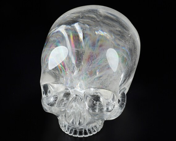 スカルリス クリスタル スカル、6.3 インチ クォーツ ロック