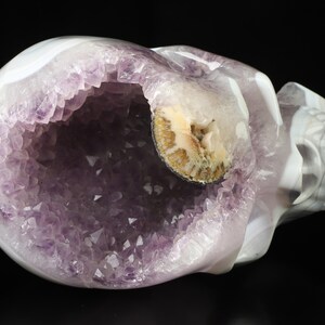 Skullis Crâne en cristal d'agate rouge de 4,6 cm, sculpté à la main, sculpture artistique, statue en pierre de guérison Reiki. 1297