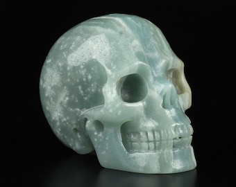 Skullis クリスタルスカル 2.0インチ サンゴ化石 手彫り クリスタル