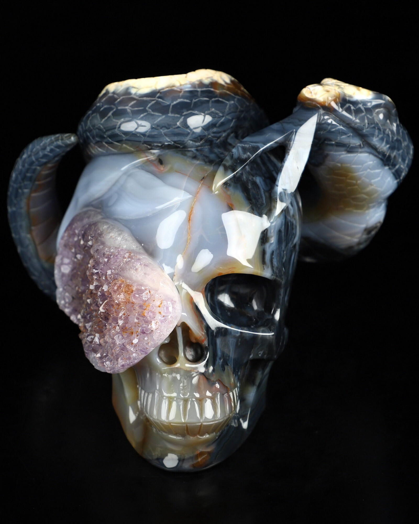 アメジスト　クリスタル　スカル 天然石 頭蓋骨 楽天市場】クリスタルスカル 水晶髑髏 ドクロ 【特大】【ブラジル産