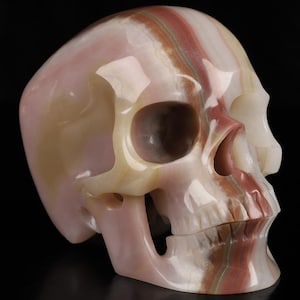 Skullis Kristallschädel, 5,0 &quot;&quot;Afghanistan Jade Hand geschnitzter Kristallschädel, super realistisch, Kristallheilung, Wohnkultur, Geschenk.&quot;