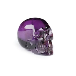 Skullis Crystal Skull, 0.7&quot; Amethyst Hand Carved Crystal Skull, Realistic, Crystal Healing,Fine Art Sculpture,Gift