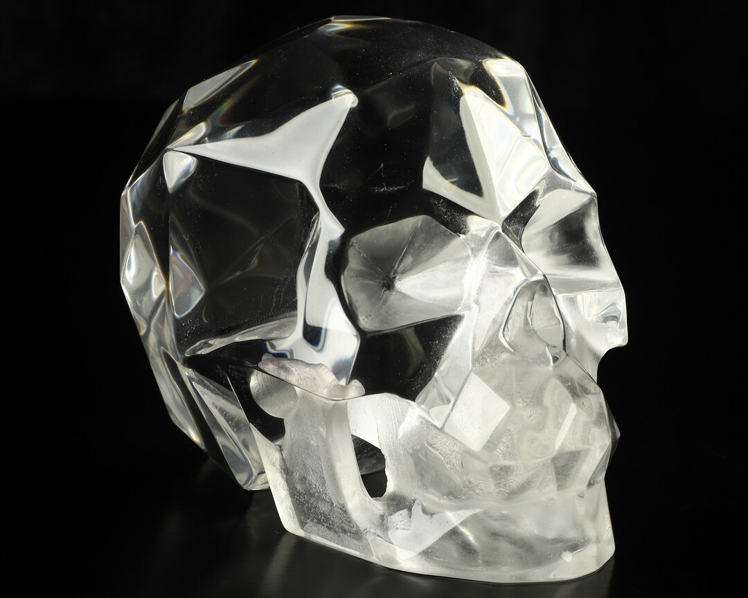 Skullis Crystal Skull, 5.0 K9 Crystal Hand Carved Crystal Skull