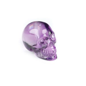 Skullis Crystal Skull, 0.7&quot; Amethyst Hand Carved Crystal Skull, Realistic, Crystal Healing,Fine Art Sculpture,Gift
