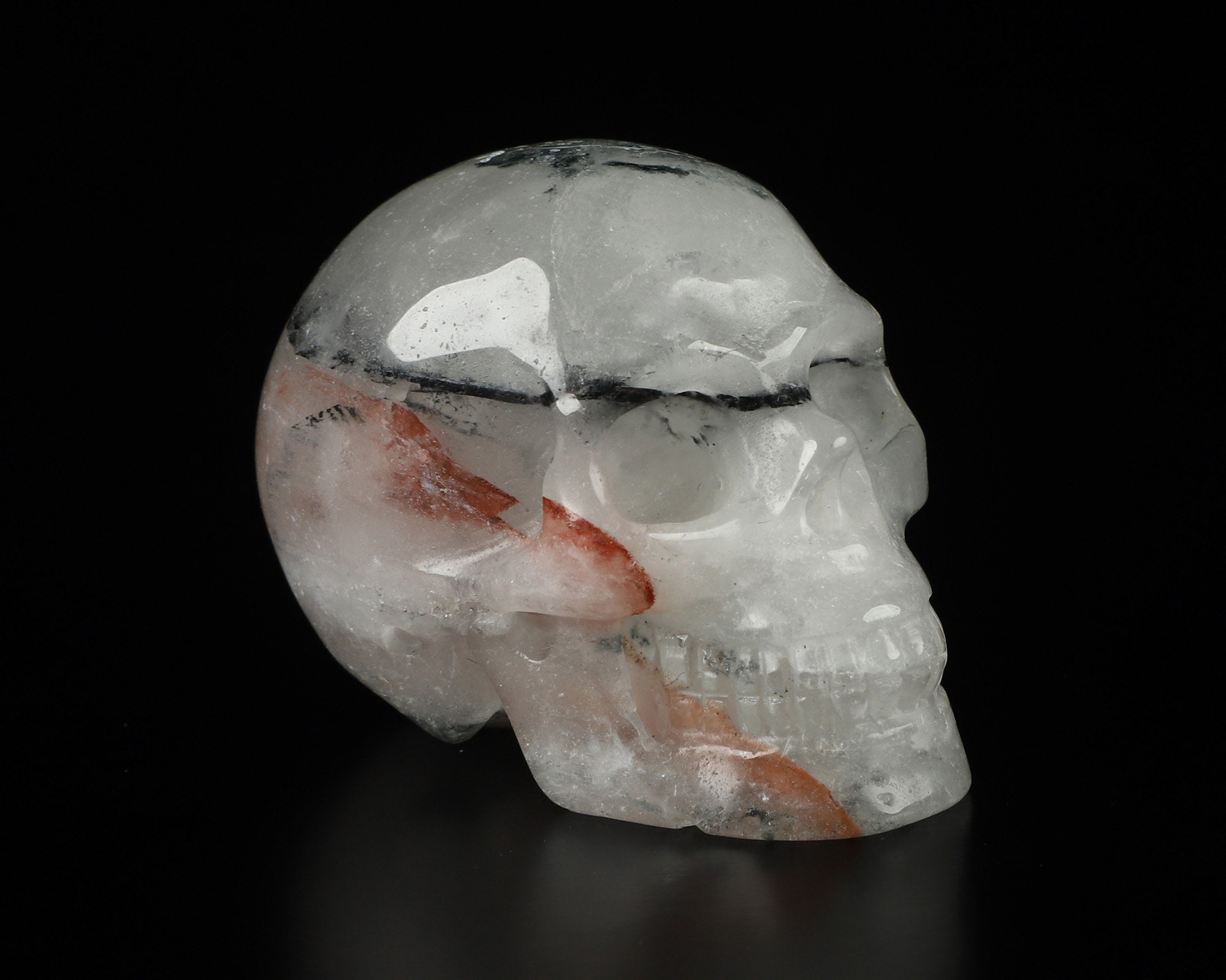 Amazing Clear Huge 5.1 Quartz Rock Crystal Carved Crystal Skull Coffee Mug,  Cup, 6.3 OZ Crystal Healing - Skullis Gemstone & Crystal Skulls