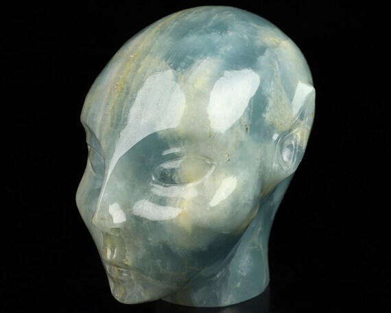 青瑪瑙 ブルーオニキス 彫刻 置物 カービング