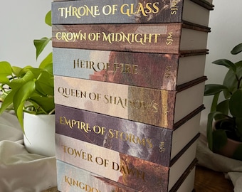 Throne of Glass Book Set | Full Series Hardcover Rebind | Handmade Special Canvas Edition