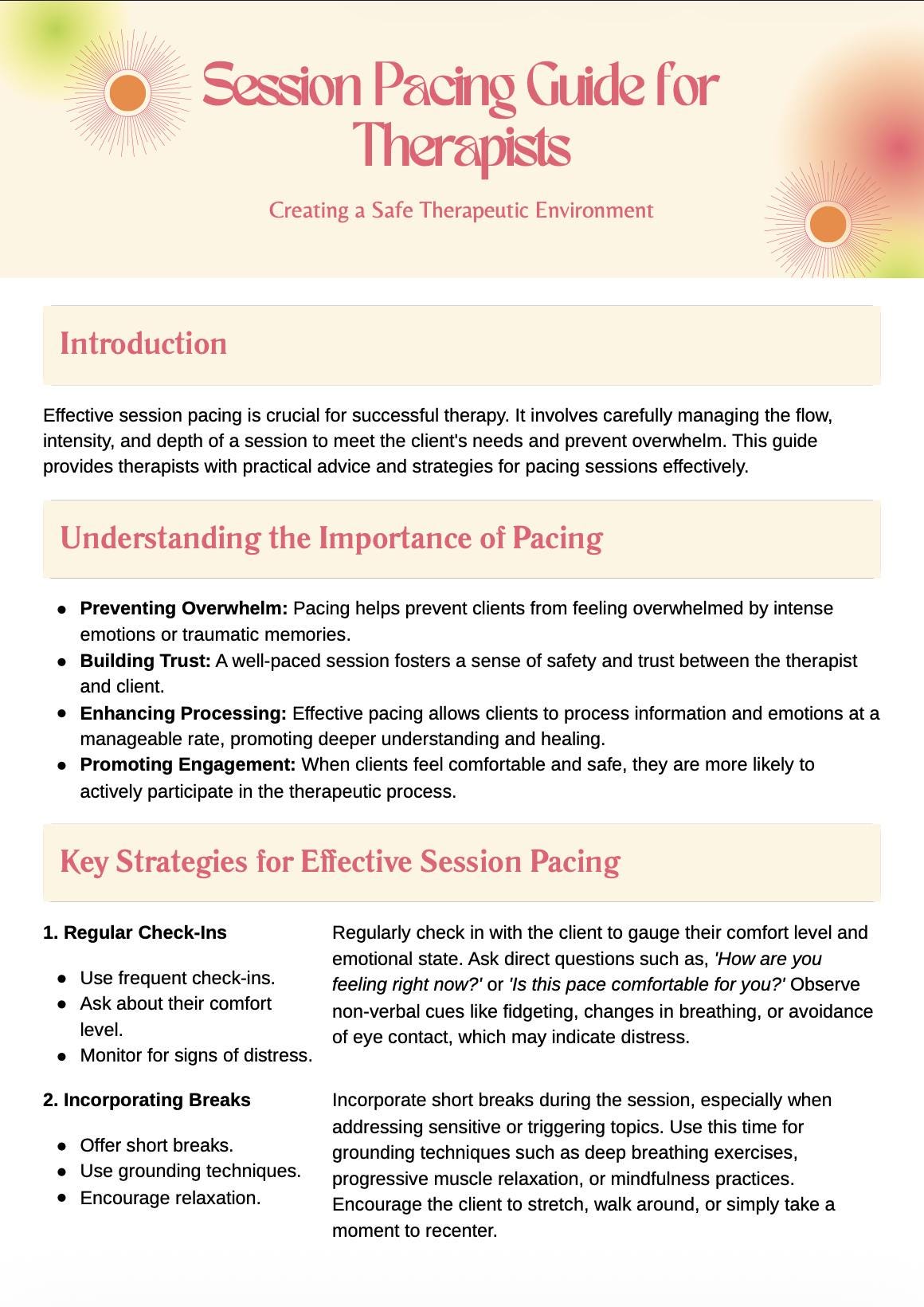 The Session Flow Guide™ Therapy Session Structure Tool | Therapist ...