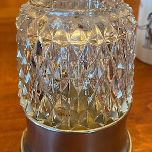 Hollowick Diamond Point Glass Candle Lamp Globe with Metal Base