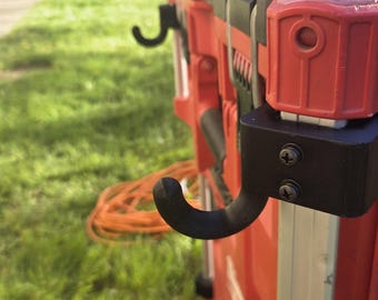 Packout Compatible Side Rail Utility Hook Set – Left & Right Modular Tool Hangers – Milwaukee Toolbox Organizer