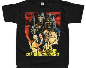 Tomb of the Blind Dead horror movie poster T-Shirt Black vintage scary all sizes S-5XL