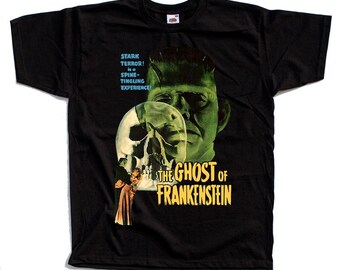 The Ghost of Frankenstein Horror movie poster T-Shirt Black vintage scary all sizes S-5XL