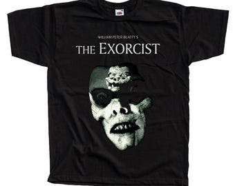 The Exorcist Horror movie poster T-Shirt Black vintage scary all sizes S-5XL