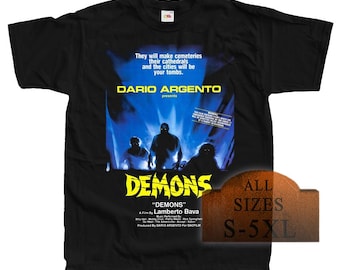 Demons V3 | Horror Movie Poster T-Shirt | Black Vintage Horror | All sizes S-5XL