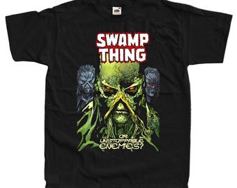 The Swamp Thing V2 Horror movie poster T-Shirt Black vintage scary all sizes S-5XL