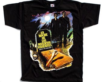 The Night of the Living Dead horror movie poster T-Shirt Black vintage scary all sizes S-5XL