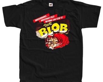 The Blob Horror movie poster T-Shirt Black vintage scary all sizes S-5XL