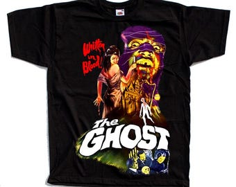 The Ghost Horror movie poster T-Shirt Black vintage scary all sizes S-5XL
