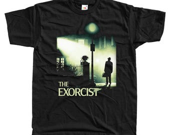 The Exorcist Horror movie poster T-Shirt Black vintage scary all sizes S-5XL