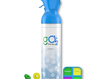 gO2Therapy Up to 450 Inhalations, 12L Portable Oxygen Canister with 4 Fragrance