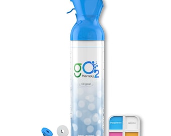 gO2Therapy Up to 450 Inhalations, 12L Portable Oxygen Canister with 4 Fragrance