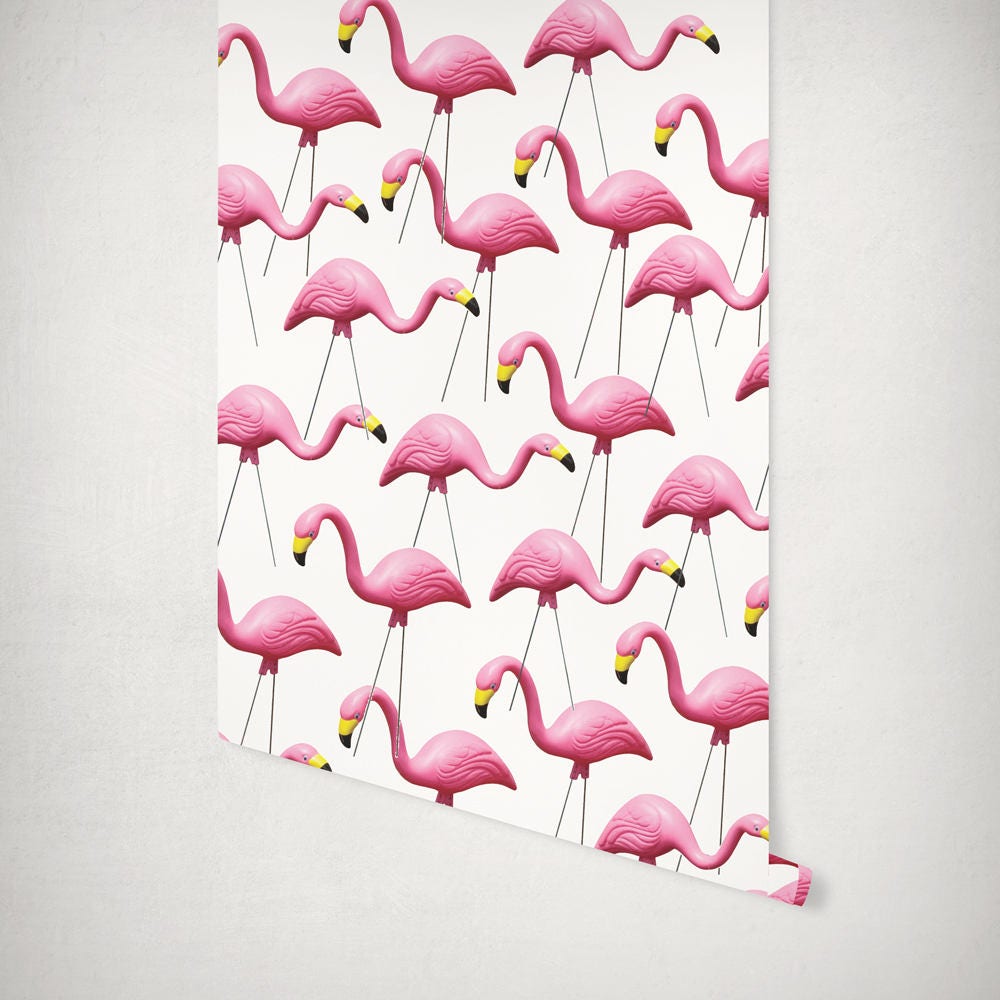 FLAMINGO Removable Wallpaper Simply Peel and Stick Self Etsy