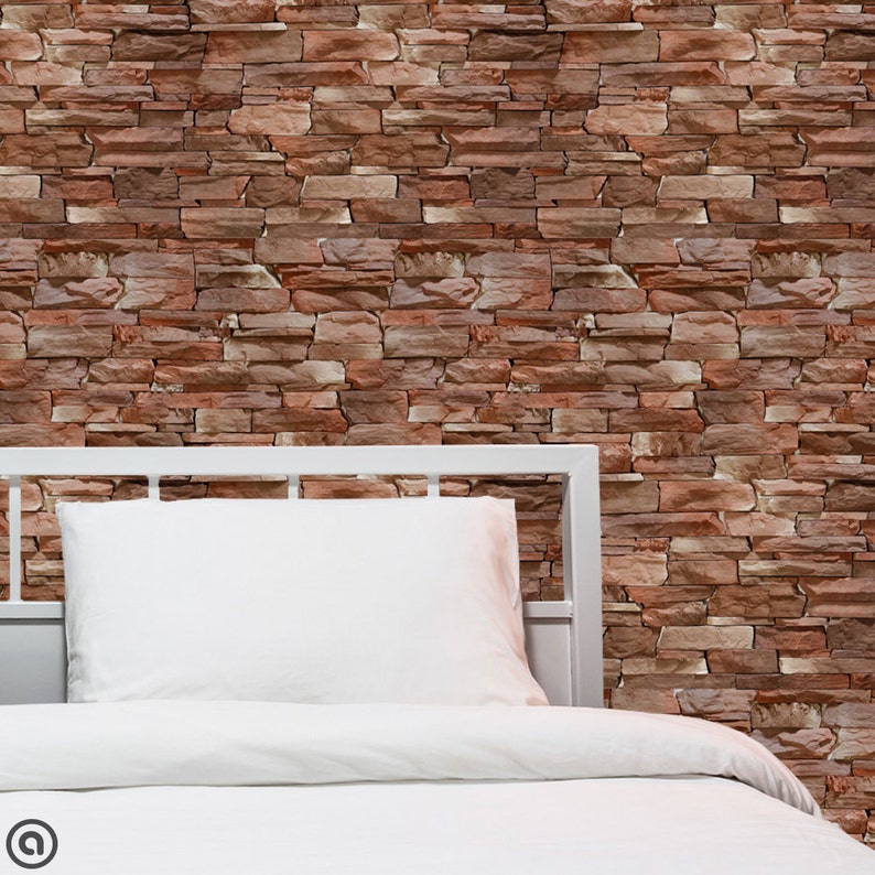 Reusable! Removable Wallpaper- ETNA- Peel and Stick Self- Adhesive Fabric Repositionable
