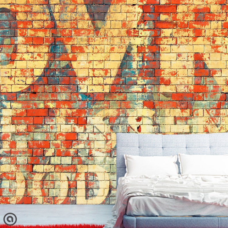 Removable Graffiti Wallpaper GRAFFITI Peel and Stick Self Etsy