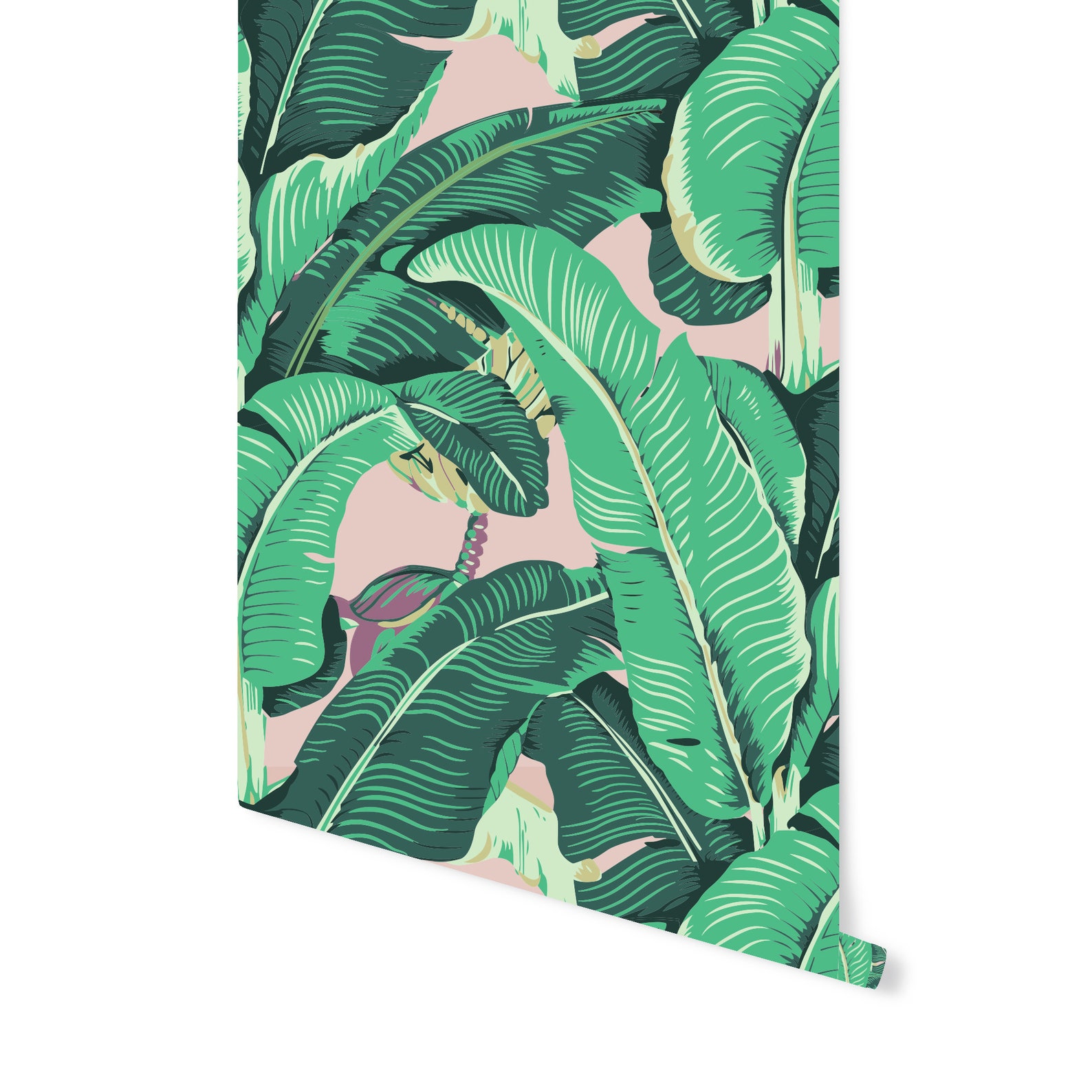 Banana Leaf Removable Wallpaper Tropical Simply Peel n | Etsy